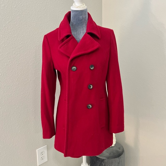Tommy Hilfiger Red Double Breasted Coat - Picture 4 of 12